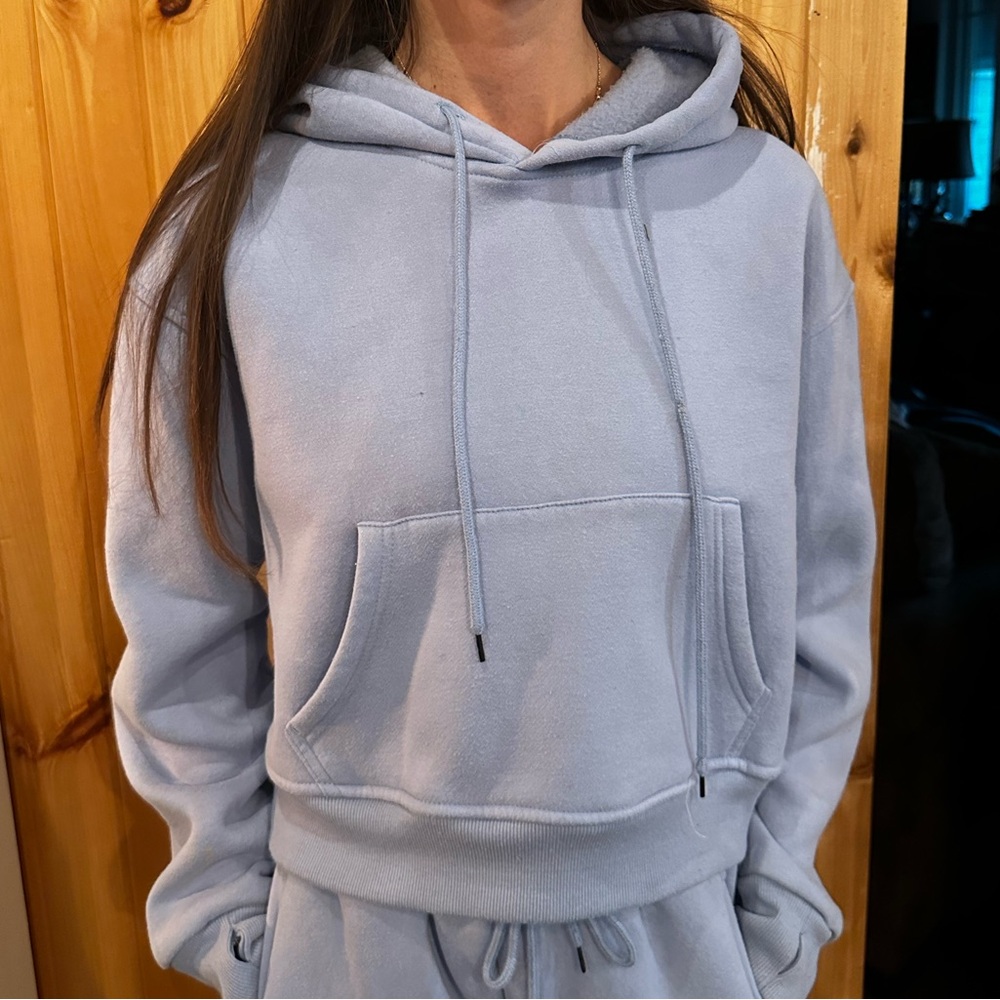 Baby Blue Sweatsuit Set Pants and Sweatshirt (S)